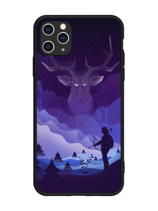 Deer Forest River Glossy Metal Phone Cover for Apple Iphone 11 Pro Max Edge Zapvi