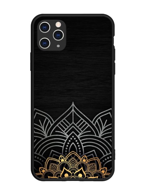 Decorative Golden Pattern Glossy Metal Phone Cover for Apple Iphone 11 Pro Max Edge Zapvi