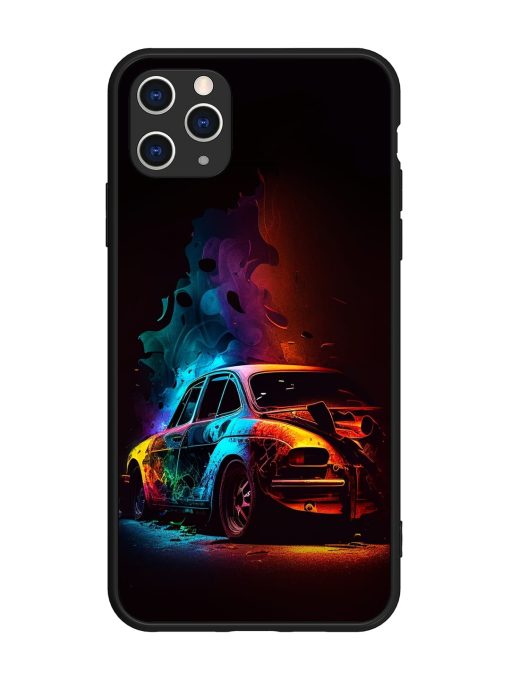 High Classic Car Art Glossy Metal Phone Cover for Apple Iphone 11 Pro Max Edge Zapvi