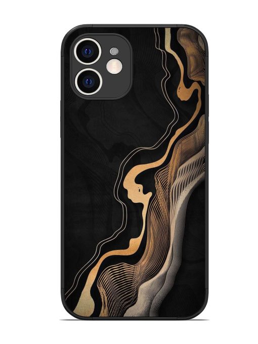 Abstract Art Glossy Metal TPU Phone Cover for Apple Iphone 12 Edge Zapvi