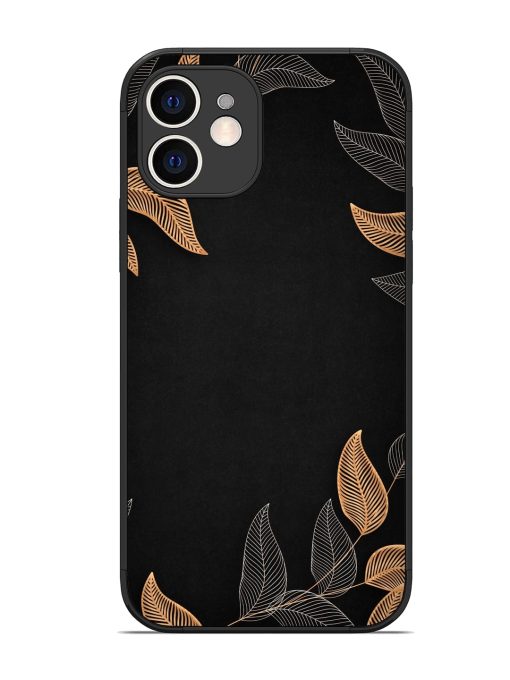 Foliage Art Glossy Metal Phone Cover for Apple Iphone 12 Edge Zapvi