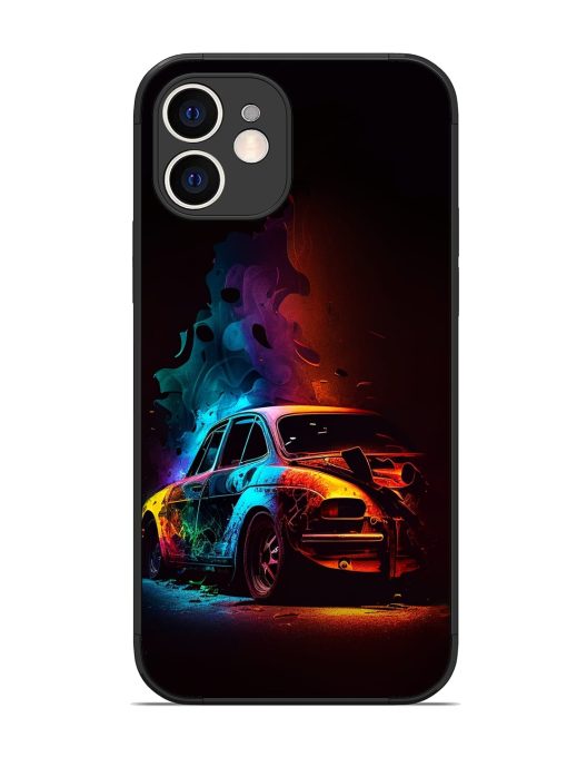 High Classic Car Art Glossy Metal Phone Cover for Apple Iphone 12 Edge Zapvi