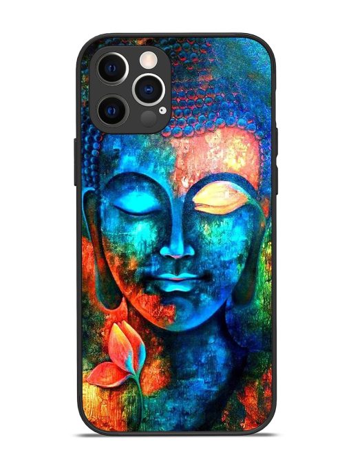 Buddha Painting Glossy Metal Phone Cover for Apple Iphone 12 Pro Edge Zapvi