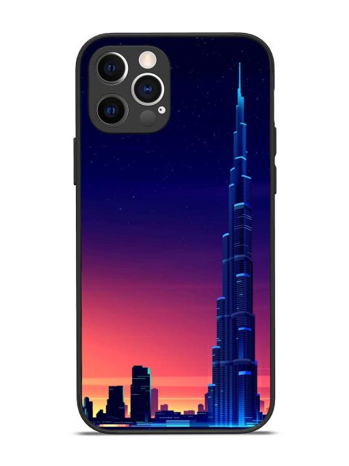 Burj Khalifa Abstract Glossy Metal Phone Cover for Apple Iphone 12 Pro Edge Zapvi