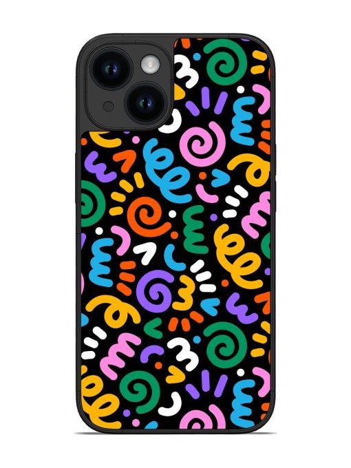 Colorful Seamless Vector Glossy Metal Phone Cover for Apple Iphone 14 Edge Zapvi