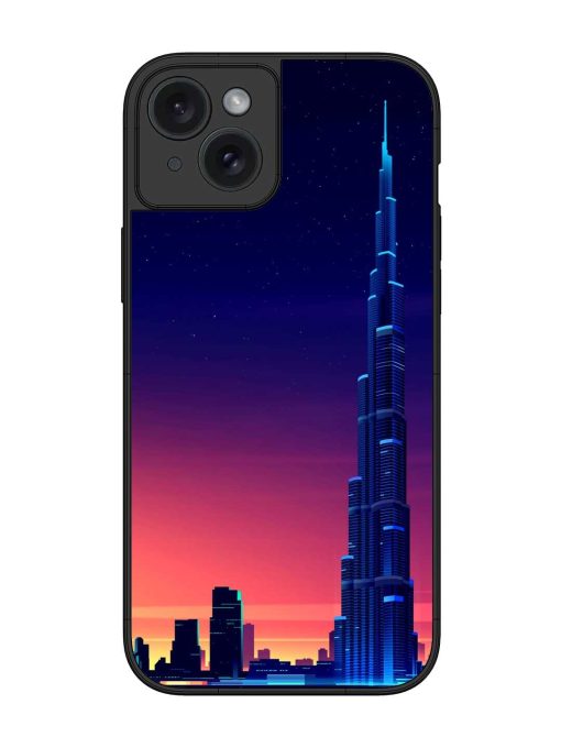 Burj Khalifa Abstract Glossy Metal Phone Cover for Apple Iphone 15 Plus Edge Zapvi