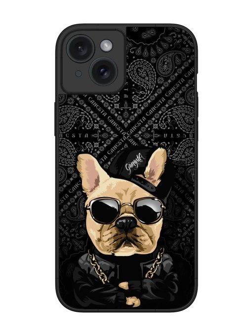 Gangsta Cool Sunmetales Dog Glossy Metal Phone Cover for Apple Iphone 15 Plus Edge Zapvi