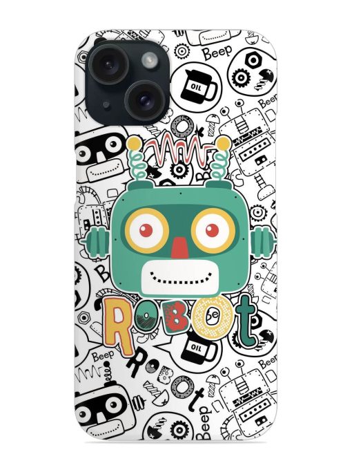 Robot Modern Seamless Pattern Snap Case Edge Zapvi