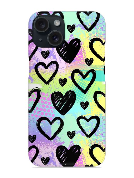 Bright Pattern Hearts Snap Case Edge Zapvi