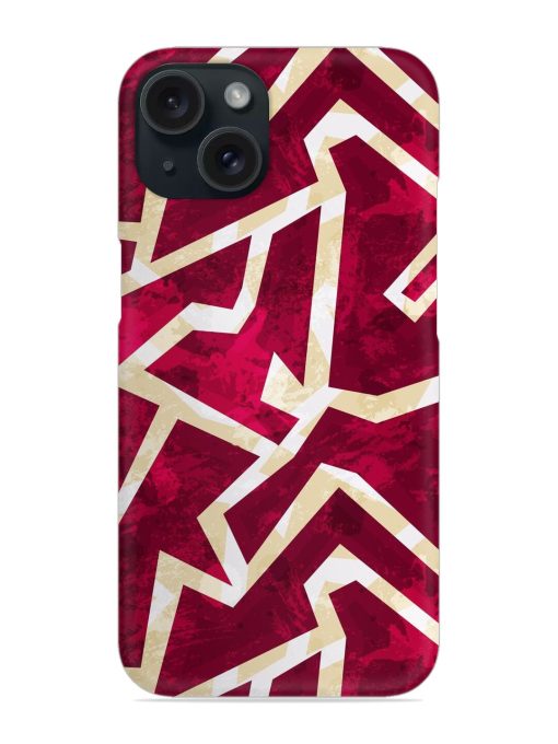 Red Geometric Seamless Snap Case Edge Zapvi