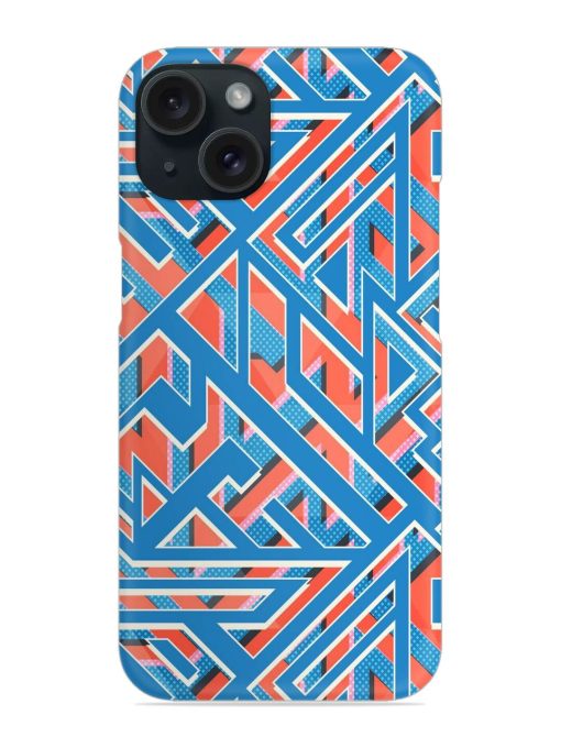 Retro Blue Geometri Snap Case Edge Zapvi